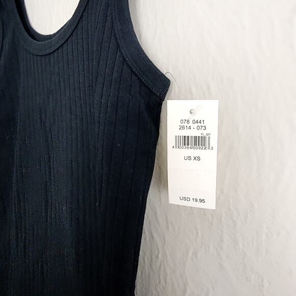 NEW Aerie No BS Wide Ribbed Tank Top Black - Picture 7 of 10